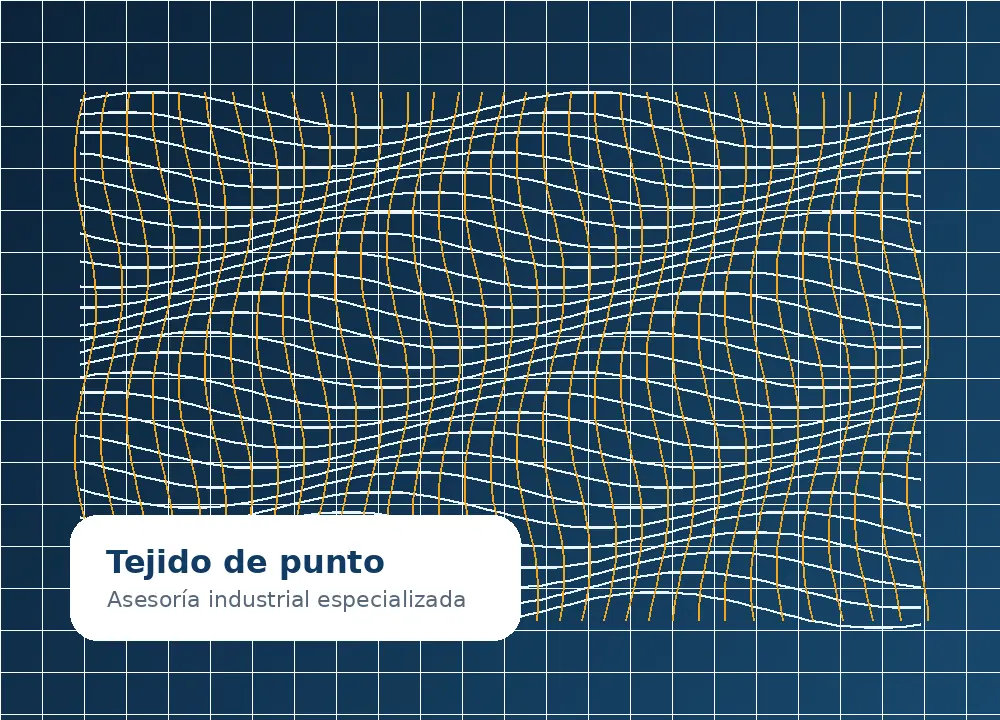 Ilustración de tejido de punto y asesoría industrial textil